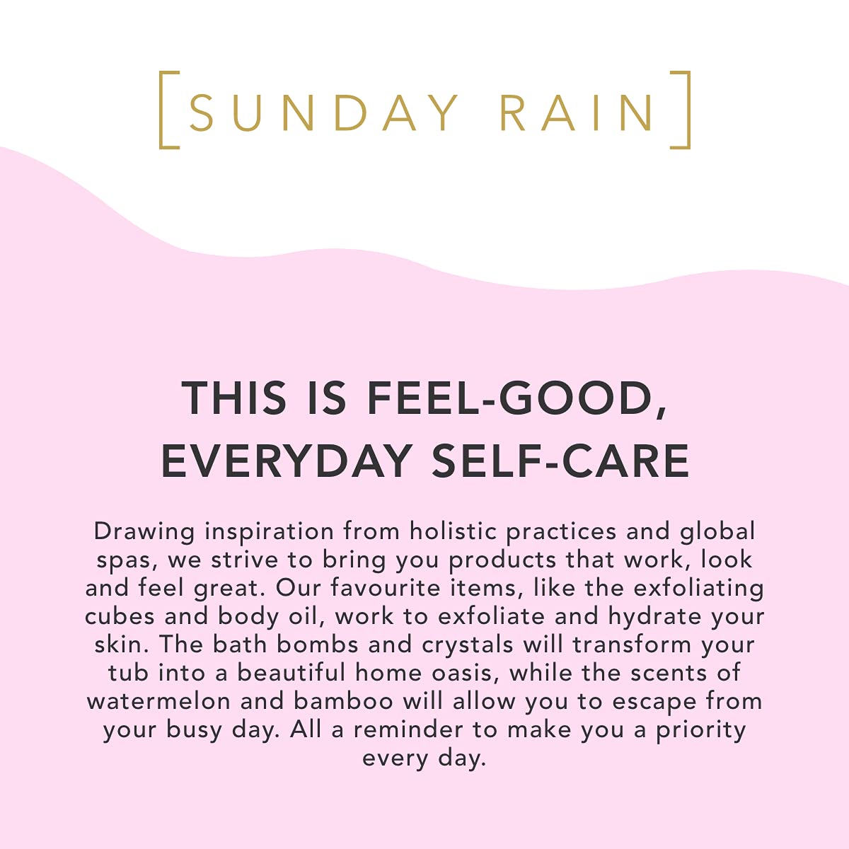 Sunday Rain Luxury Nourishing Bath Crystals, Vegan & Cruelty-Free with Vitamin Rich Acai Berry Extract & Natural Sea Salts, 500g