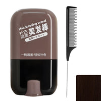 Guegine Hairline Powder with Comb Applicator, Waterproof and Sweat-Proof Hair Dye Comb, Long-Lasting Hairs Makeup Coverage,for Gray Hair Coverage, Thinning Hair for Women & Men (Dark Brown)