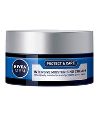 NIVEA MEN Intensive Moisturising Face Cream Protect & Care Pack of 3 (3 x 50 ml), Face Moisturiser for Dry Skin, Moisturiser for Men with Aloe Vera & Vitamin E, Mens Moisturiser