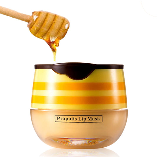 GEEWHILE Lip Mask Honeybalm Lip Balm, Propolis Moisturizing Lip Care Cream for Day&Night Lip Care, Lip Line Reduce, Hydrate & Plump Dry, Chapped Lips