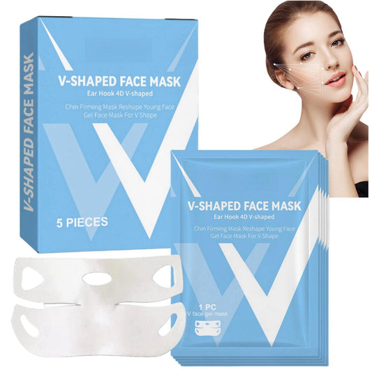 AINxtolm 5PCS Bloskin Lift Mask,Bloskin Double-Chin Mask,Face Lifting Mask,V-Line Face Mask,Nourishing Firming Face Tape,Double-Chin Reducer Lift Mask,Chin Strap for Double-Chin,Lifting Chin Mask Skincare