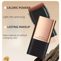 2 In 1 Anti Wrinkle Foundation Stick,Korea Eraser Foundation Stick with Brush,Light Cream Texture,Built-In Brush Exquisite Double,Cover Dark Spot,Suitable for Natural Makeup,Moisturizing(Natural)