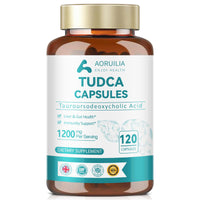 Aoruilia TUDCA Supplement, Tauroursodeoxycholic Acid Complex 1200mg Per Servings, Bile Salts for Liver & Gut Health Support, 120 Capsules