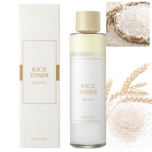 Xinyig Rice Water Toner,150ml Rice Toner Skin Care,Natural Moisturizer Glow Essence,Hydrating Toner for Face,Smoothing Toner for Face,Toner Skincare for Deep Hydration,Hydrating&Moisturizing Rice Extract