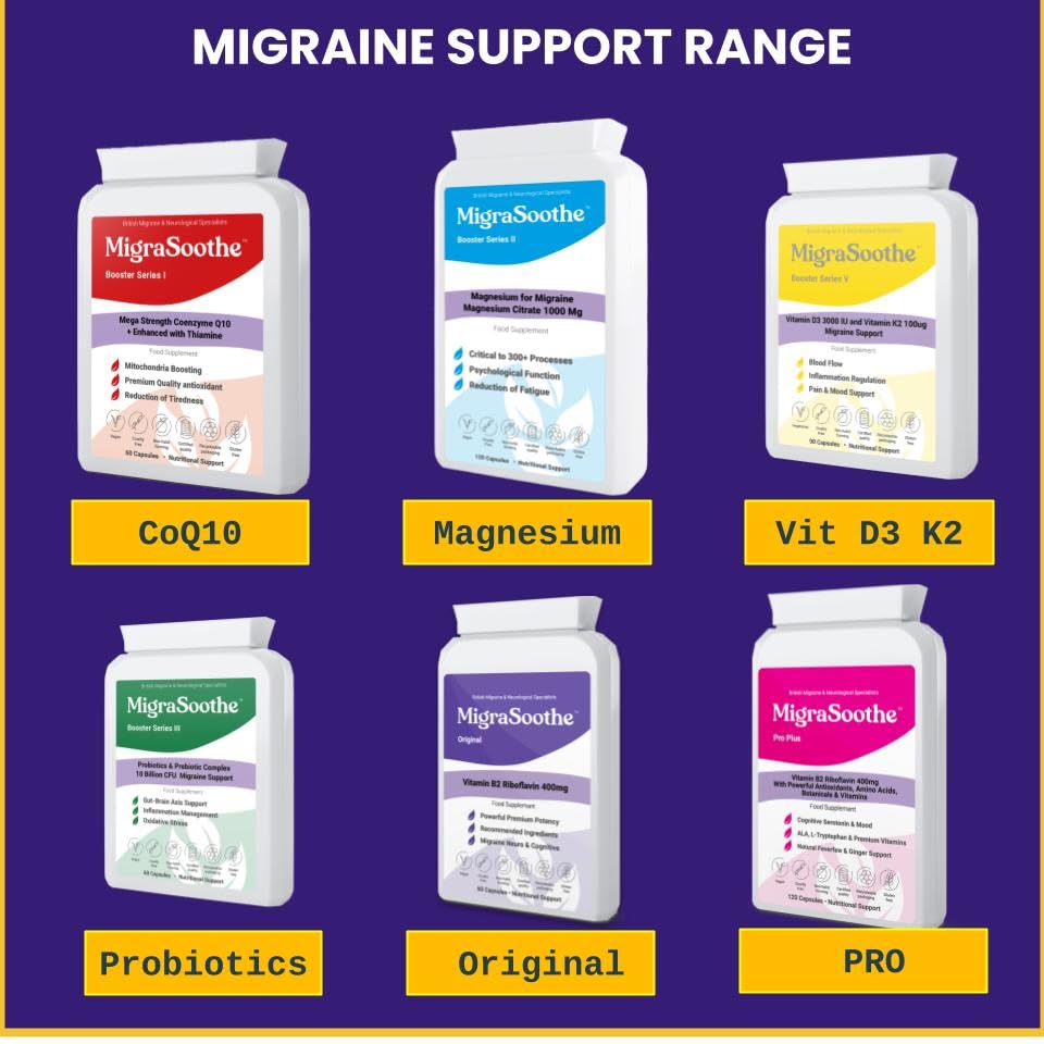 MIGRASOOTHE MigraSoothe Booster Vitamin D3 Vitamin K2 MK7 Complex for migraine Relief 2-3 Months Supply (90)
