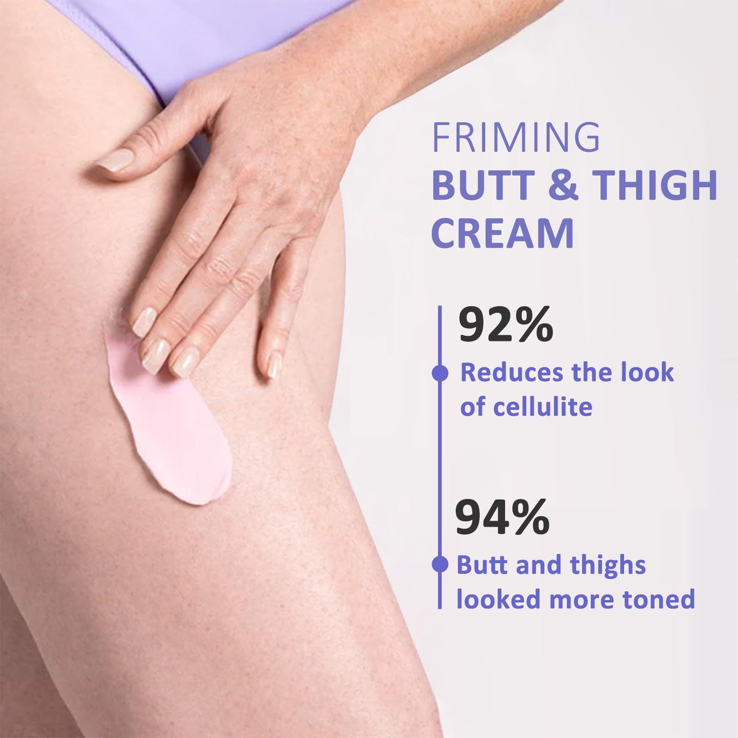 Firming Butt & Thigh Cream, Skin Tightening Cream Body Lotion For Crepey Skin – Smooths The Look Of Dimpled Texture, Fades The Look Of Stretch Marks – Smooth, Sculpted Glutes, Hydrating Toning