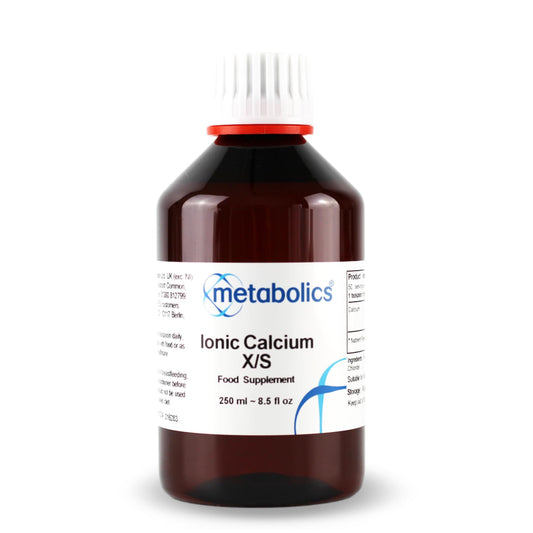 Metabolics Ionic Calcium Extra Strong Concentration | 135mg Per Dose- Calcium Liquid Supplement 100ml | UK Made Supplement- No Additives
