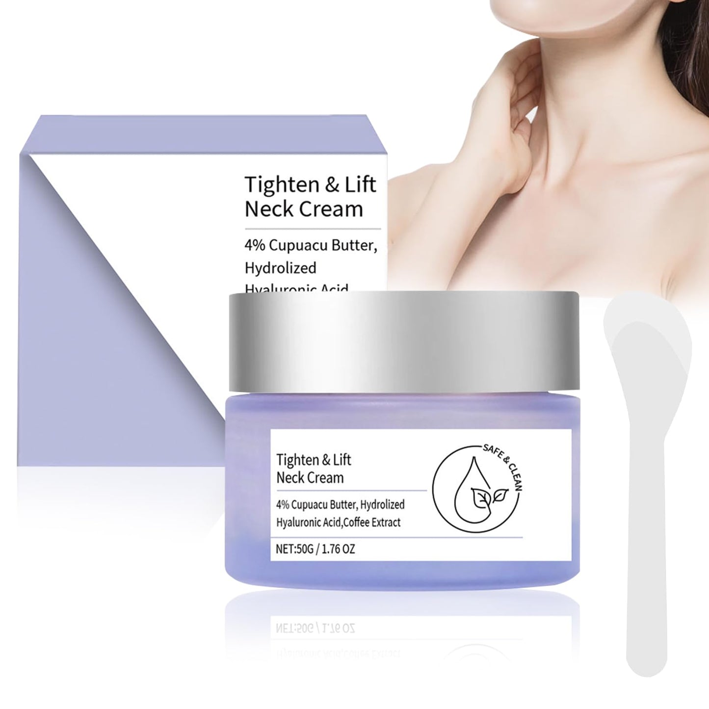 Katslyn Neck Firming Cream, Tighten and Lift Neck Cream, Neck Firming Cream Neck Tightening Cream, Moisturizer for Firm Youthful Skin for Face Neck 50ml (1pc)