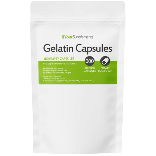 YourSupplements Your Supplements - Size 000 Empty Gelatin Capsules (100 Pack)