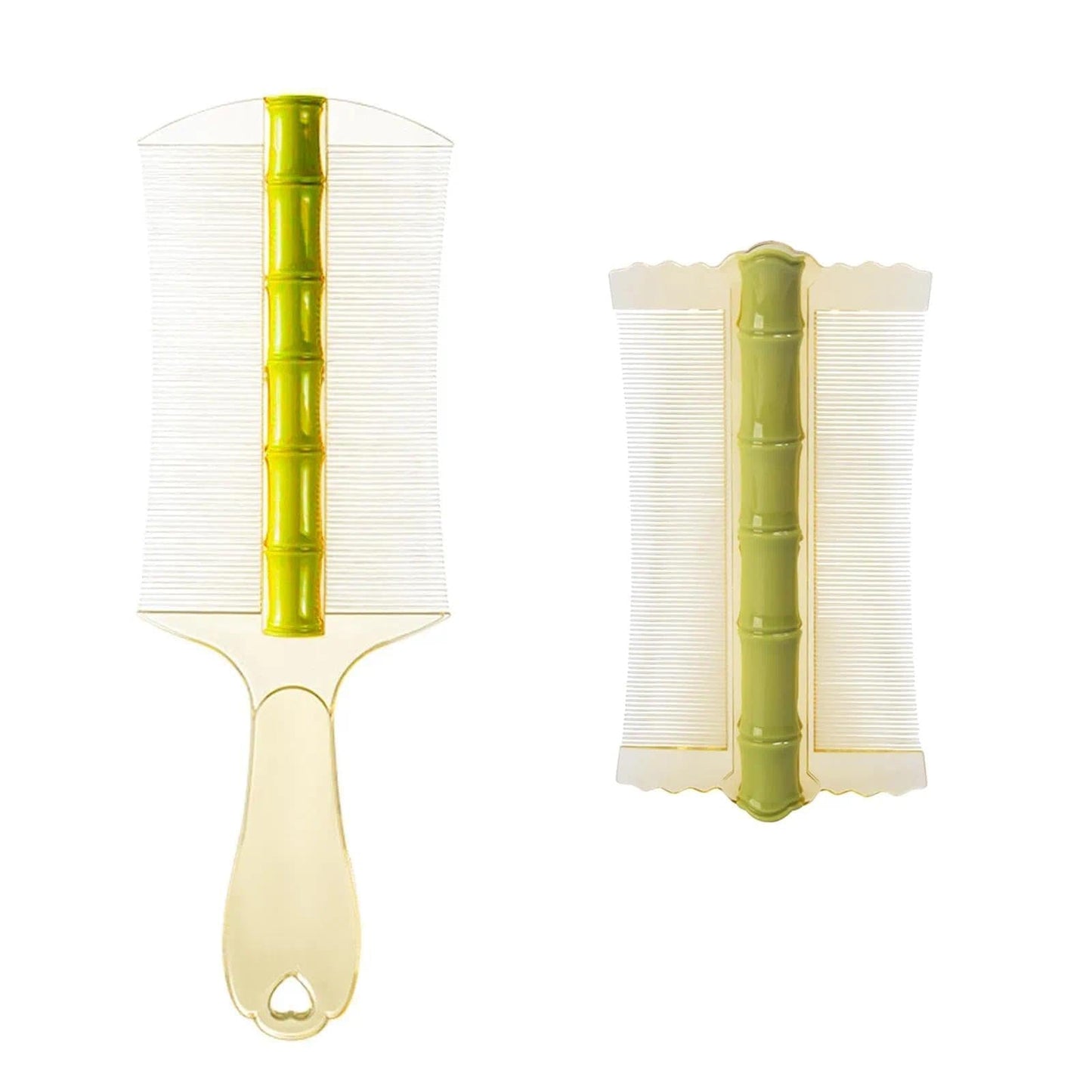 Generic 2Pcs Dandruff & Lice Comb - Psoriasis, Fine Tooth, Head Lice & Dandruff Remover for Removal of Fleas, Lice, Dandruff and Tangled Hair (Green)