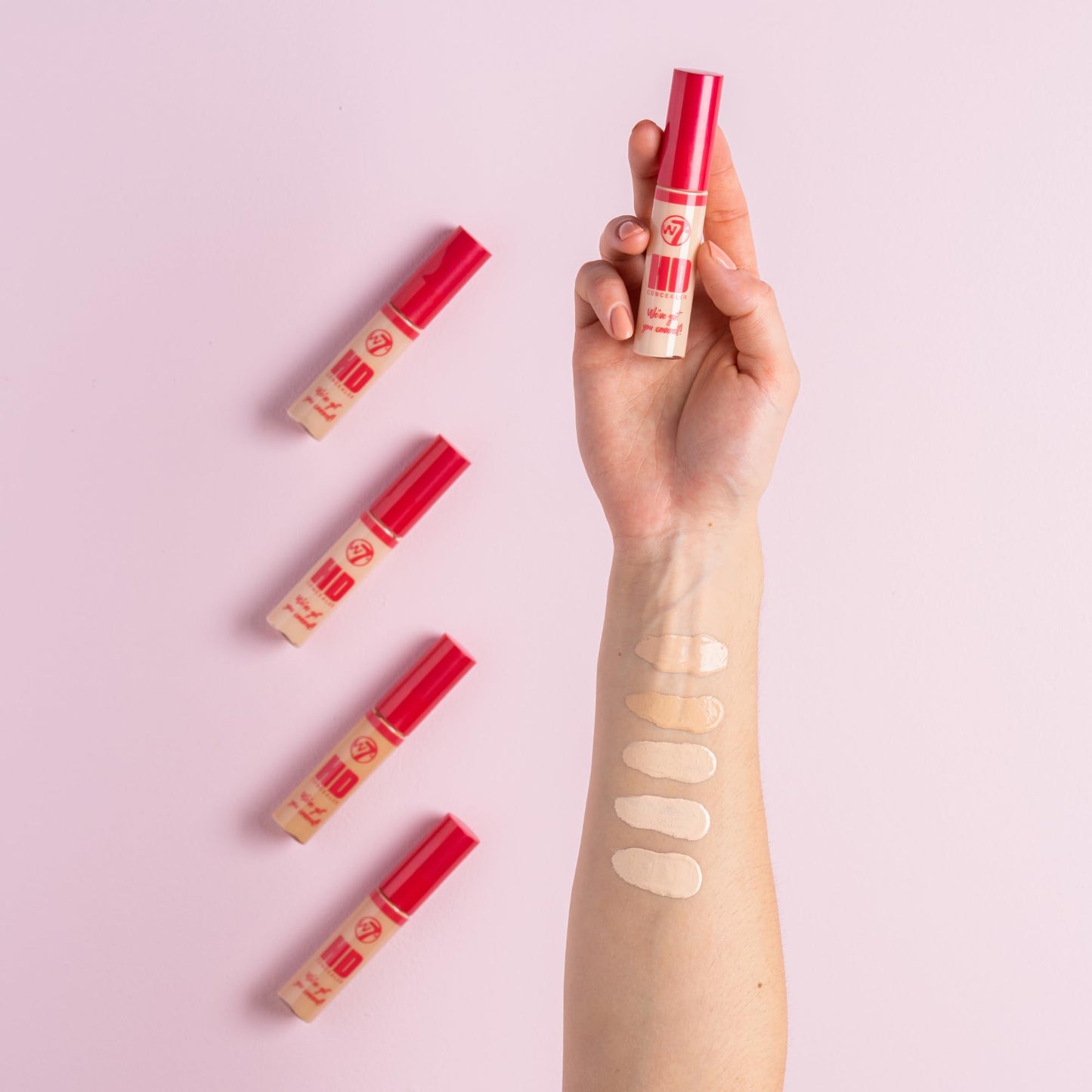 W7 HD Concealer - Rich and Creamy Matte Formula - Medium Lasting & Buildable Coverage (DW9 Dark Warm)