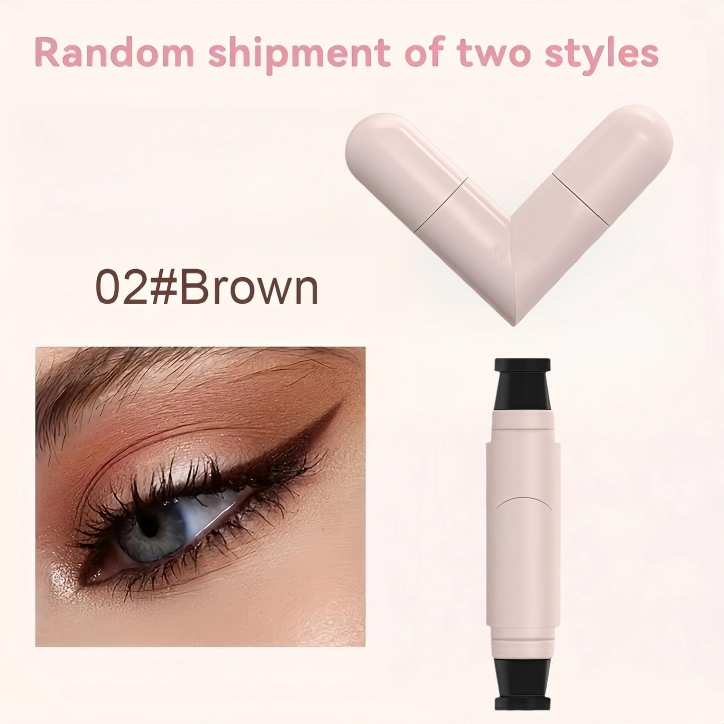 QinZiEn Eyeliner Stamp,Double-Tip Rotatable Winged Eyeliner Stamp,Waterproof Eyeliner,Non Smudge Eyeli/ner,Eyeli/ner Tool for Beginner,Eye Make-Up,Eyel/iner Stencil,Quick Dry Eye/liner Pen,Black Eye/liner
