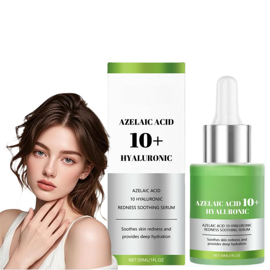 Fankayi Azelaic Acid 10 Hyaluron Redness Soothing Serum,Facial Serum for Sensitive Skin,Dark Spot Correcting Serum,Hyaluronic Acid Serum,Hyaluronic Acid Moisturiser,Gentle and Soothing,Light in Texture