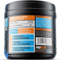 ProElite Creatine Monohydrate Powder 300g Micronised Flavoured & Vegan Creatine Powder for Post & Pre Workout Creatine Supplements by PROELITE (300g, Strawberry Mango)