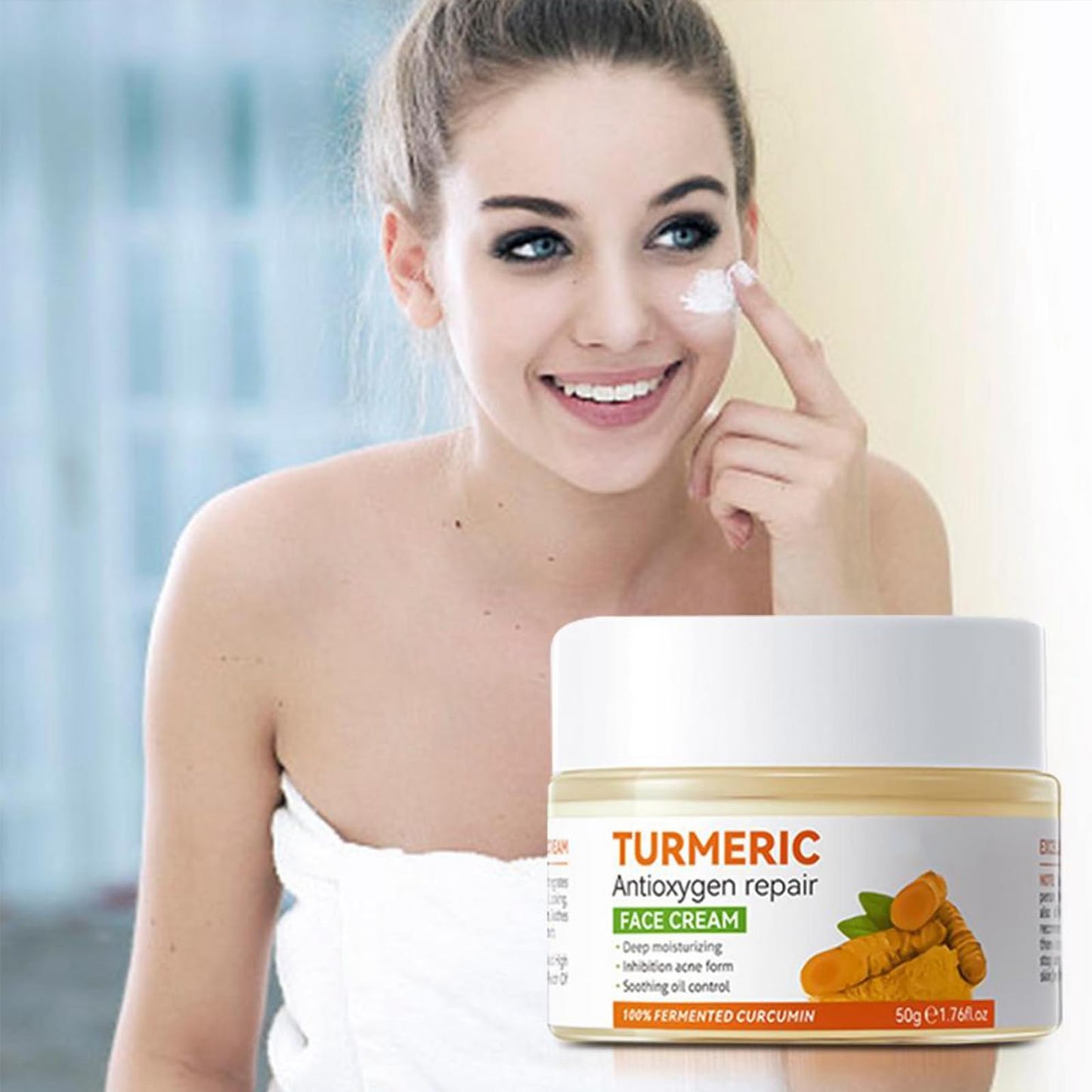 Turmeric Face Cream,Anti Aging Cream For Radiant&Glowing Skin,Dark Spot Corrector Remover For Face,Natural Turmeric Cream Skin Care,Moisturizing Erase Fine Lines,Brightening,Firming