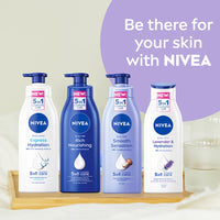 NIVEA Lavender Body Lotion (400ml), NIVEA Moisturiser for Dry Skin with Natural Origin Oils and Lavender Scent, NIVEA Body Lotion for Smoother Skin