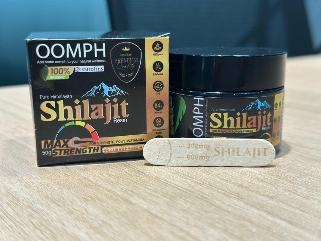 OOMPH Pure Shilajit Resin – Himalayan Gold Grade, 50g – High Strength Natural Mineral Supplement with Fulvic Acid – Vegan, Lab Tested, Authentic Resin for Energy, Immunity & Vitality