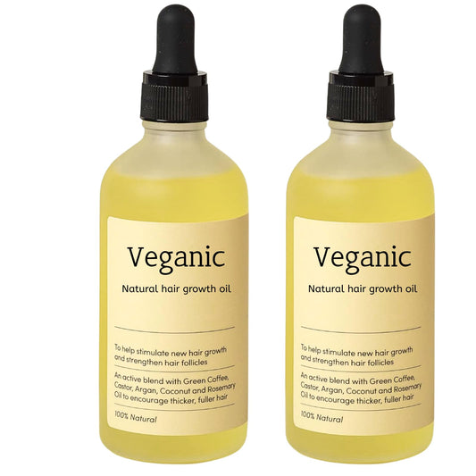 IZBEAUVO 2PC Veganic Hair Growth Oil, 100% Natural Hair Growth Serum