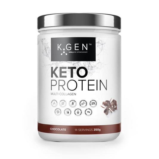 K GEN ketogenic enhancement K-GEN™ Keto Collagen Protein Powder Advanced Salted Caramel Powder with Multi Collagen Blend, Coconut MCT, Vitamin C + B6 Stevia | UK Made for Keto, Paleo & Primal | Free-from: Sugar & Gluten