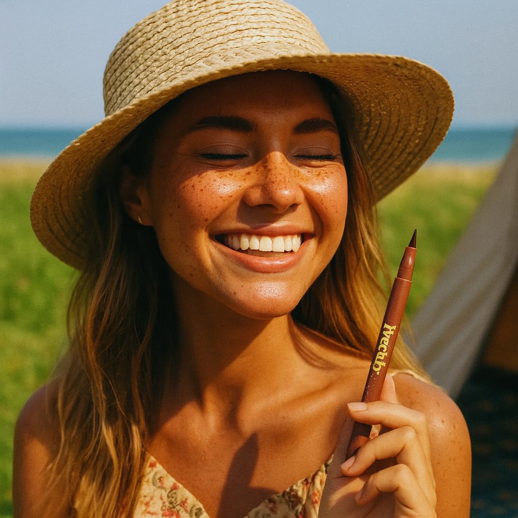 Felt Tip Freckle Stamp, Effortless, Natural-Looking Freckle Tint. Quick-Drying, Waterproof, Long-Lasting Pen. Skin-Friendly Makeup for Faux Freckles(#Medium)