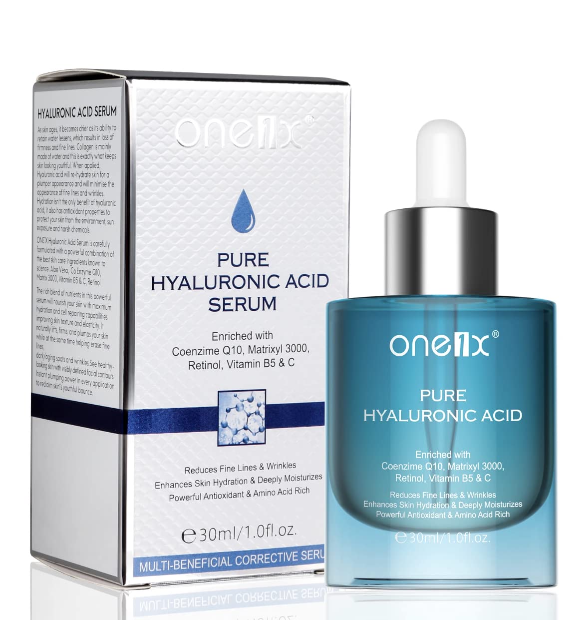 Hyaluronic Acid Serum for Face with Retinol, Vitamin C & B5, Hydrating Face Serum for Dry Skin Plump and Moisture, Anti-Aging, Reduces Wrinkles, Firming Serum for Woman Day Night 30ML