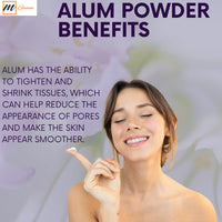 mGanna 100% Natural Alum Powder for Clear and Glowing Skin and Health 100 GMS / 0.22 LBS