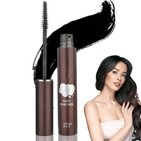 Ruojiar Temporary Root Touch Up,Hair Mascara for Grey Hair,Black Hair Mascara for Grey Hair Cover Up,Root Touch Up Stick with Brush,Suitable for Both Men &Women,Quick Dry Gray Root Cover Up Smudge(Black)