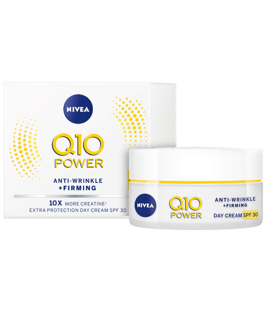 NIVEA Q10 Power Anti-Wrinkle + Firming Age Spot Day Cream SPF30 (50ml), Anti-Ageing Face Cream with Creatine & Q10, Reduces the Appearance of Wrinkles