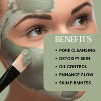 mGanna French Green Clay Powder 0.5 LBS | Illite Montmorillonite Clay for Facial Masks, Creams, Soft Peels and Scrubs, and Soap Making