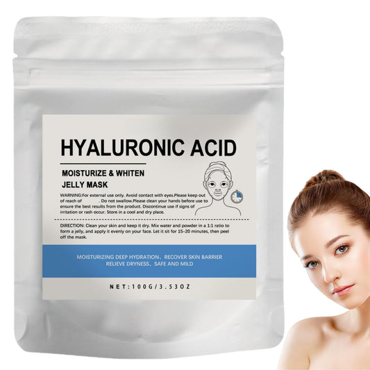 Xunzhi Hyaluronic Acid Powder 100g,Hyaluronic Acid Mask,Hyaluronic Acid Powder Serum,Hydrating Ingredient,Facial Serums Firmer Skin,Water-Soluble Firming Facial Serums Cosmetics,Hyaluronic Acids Serum