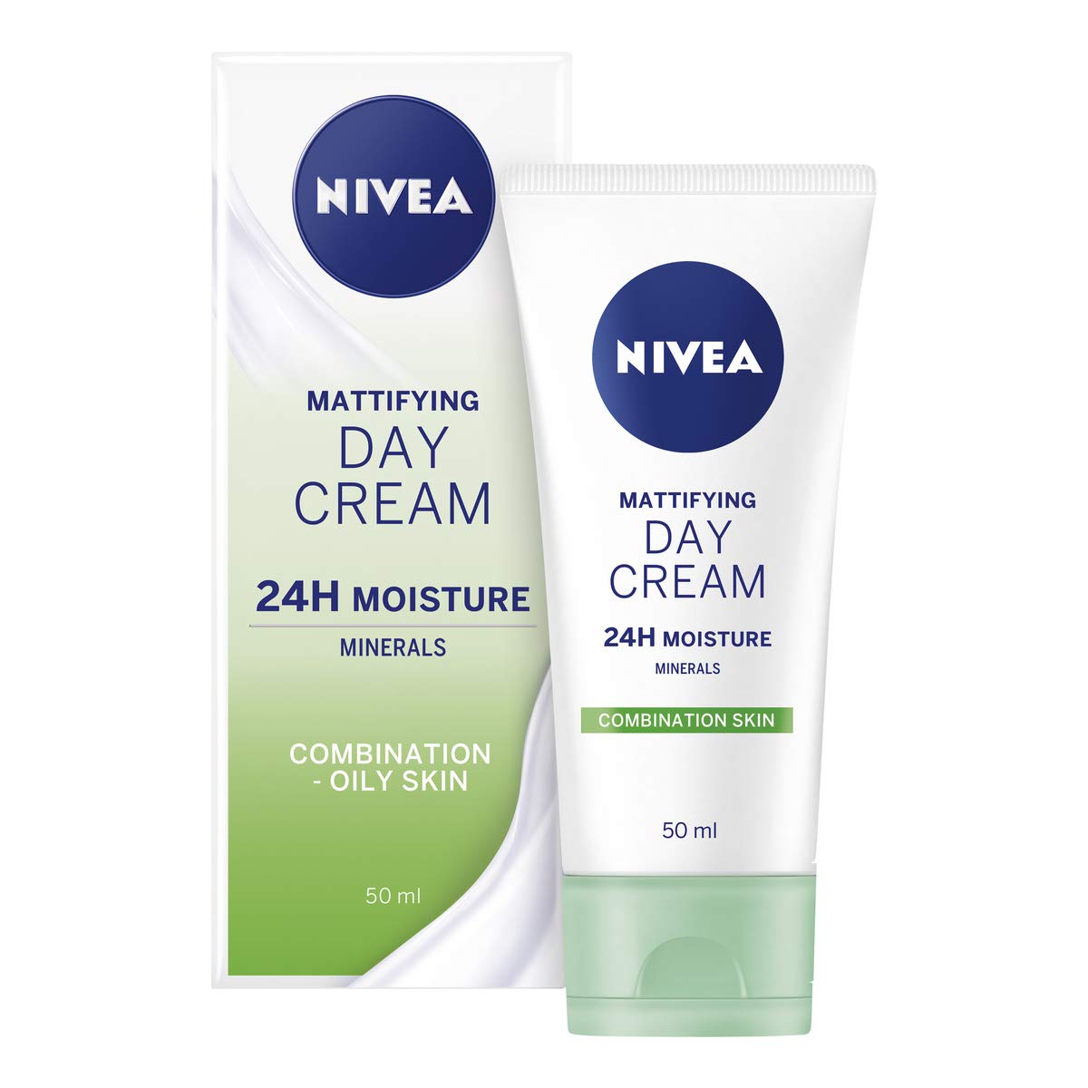 NIVEA Daily Essentials Oil Free Moisturising Day Cream (50ml), Combination and Oily Skin Moisturiser, Mineral Infused Day Cream, Skin Care Essentials