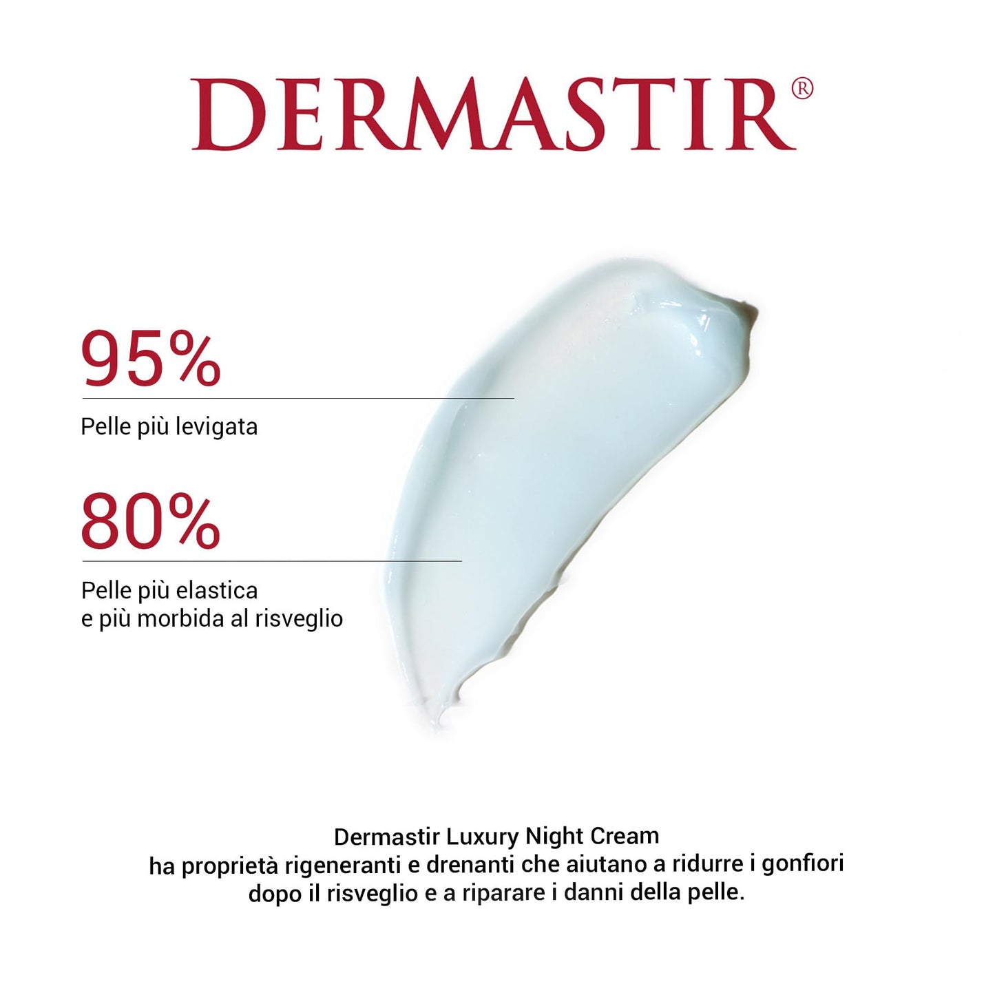 Dermastir Night Cream - Detoxifying, hydrating, regenerating, antiageing. Airless pack 50ml