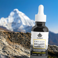 Shilajit Resin Stronglife Himalayan Liquid Oil Drops 30 gram Equivalent | Natural Source of Fulvic Acid & Mineral Oral Drops | UK Lab Certified | 30ml