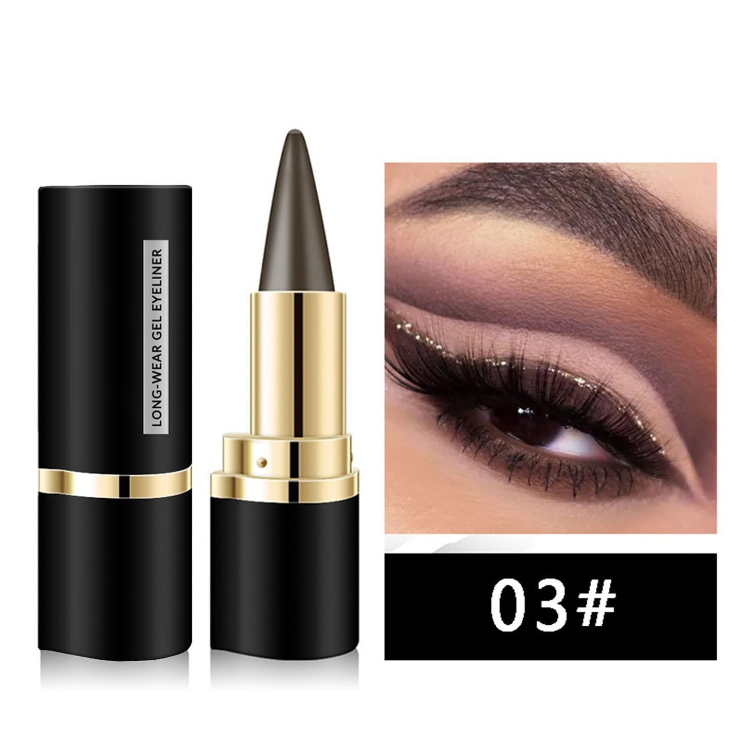 Generic Waterproof Brown Gel Eyeliner Cream for Bold Definition–Smudge Proof, Long-Lasting, Quick Drying Gel Eye Liner Pen for All-Day, Perfect for Everyday Looks, Work, Special Occasions Makeup