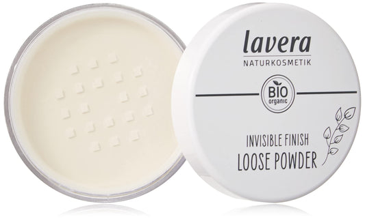 lavera Invisible Finish Loose Powder - transparent - Organic Rice Powder & Organic Tapioca - Mattifying - Long-Lasting - Vegan (1 x 11g)
