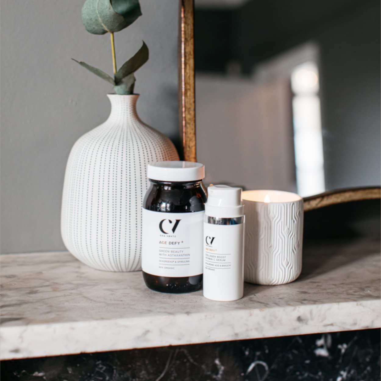 Age Defy+ Collagen Boost Vitamin C Serum 30ml | Natural & Organic Anti-Ageing Facial Serum by Cha Vøhtz | Vitamin C & Hyaluronic Acid Serum | Paraben Free & Ethyl Alcohol Free | Cruelty Free & Vegan