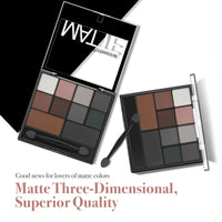 Xumann Smokey Eyeshadow Palette, 10 Eye Shadow Shades Grey Eyeshadow Palette For Women, Wateerproof Dark Eyeshadow Palette Long Lasting Black Eye Shadow