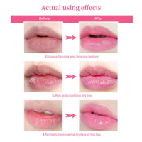 Siyinzu 2PCS Pink Lip Serum Plumper,Pink Tinted Lip Balm,Pin-k Lip Serum,Instant Lip Plumping Gloss,Pin-k Lip Plumper to Reduce Fine Lines,Clear Lip Gloss,Color Changing L-ip Gl-oss,Nourishing Repair Li-p Oil