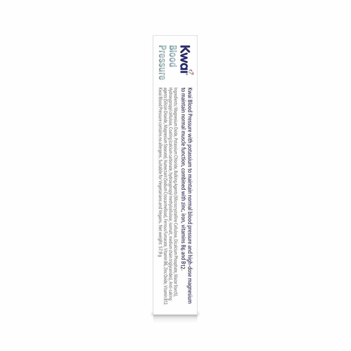 Kwai Blood Pressure | Tablets I Potassium to Support Normal Blood Pressure | Magnesium and Zinc contribute to Normal Muscle Function (incl Heart Muscle) | 90 Tablets