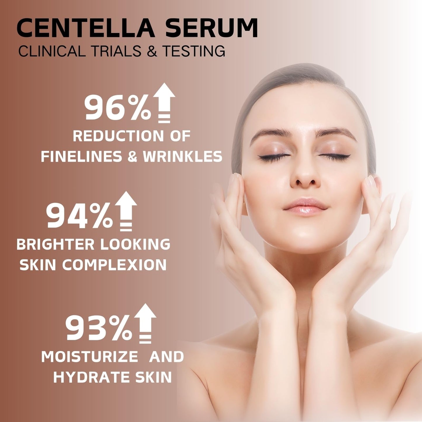 ISBEAUSOLS Centella Asiatica Hydrating Serum - Centella Face Serum with Hyaluronic Acid - Anti-Ageing & Anti-Wrinkles Face Serum for Women - Hyaluronic Acid Serum for Face - Calming & Soothing Serum Face