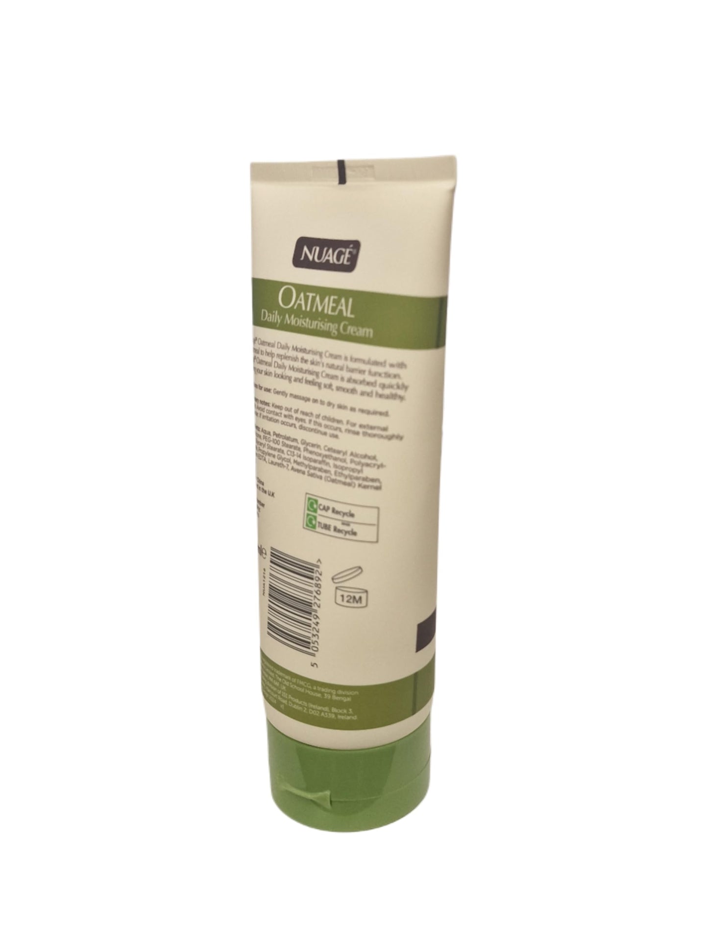 Nuage Oatmeal Daily Moisturizing Cream for All Skin Types with Soothing Oatmeal Extracts, Hydrating and Nourishing Formula, 200ml Tube
