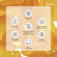Super Green Powder Gummies by Known Nutrition | Natural Digestive Support | Natural Lemon and Orange Flavour | 60 Two-a-Day Vegan Vitamin Gummies (One Month’s Supply)  | Greens Powder Alternative