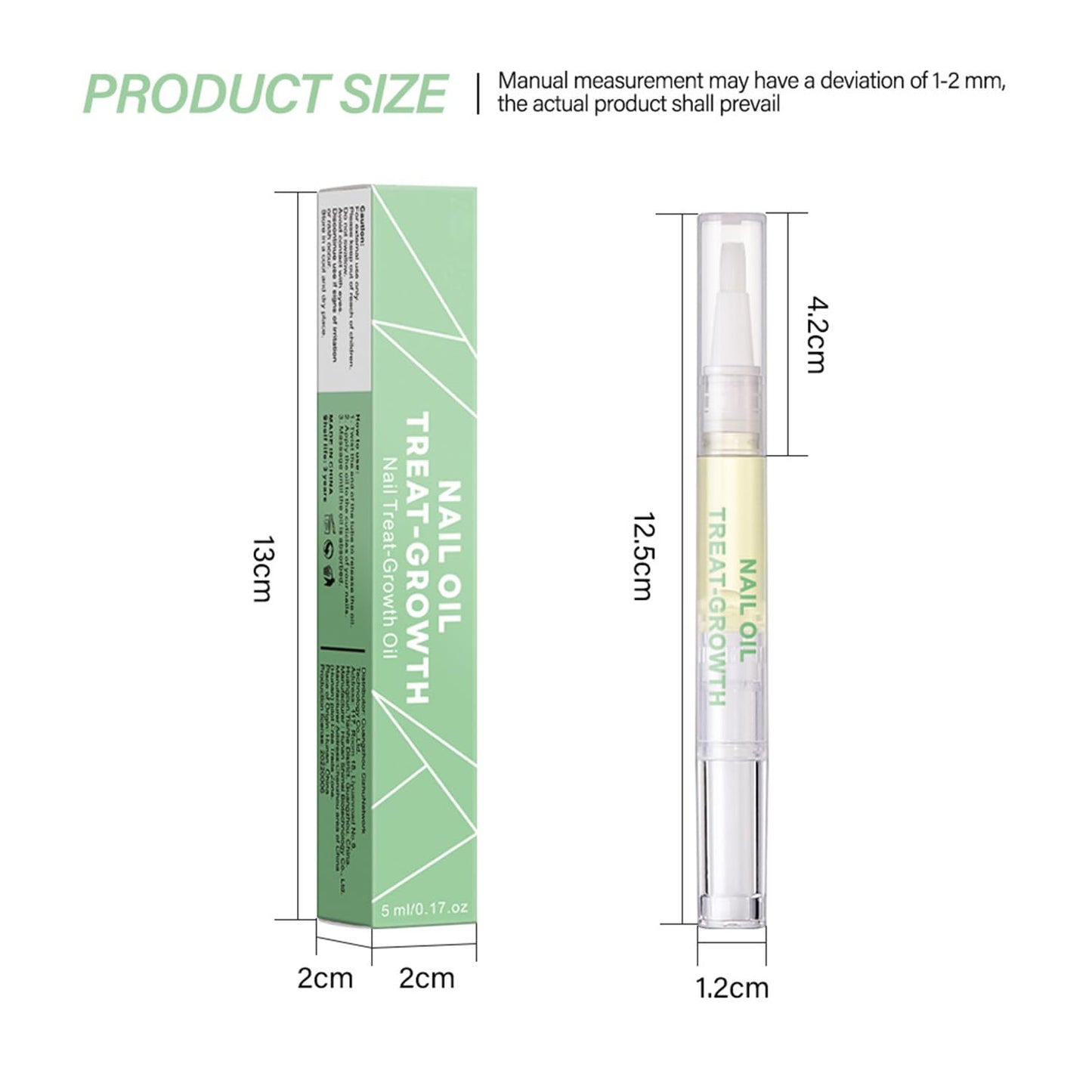 Generic 2 PCS Radiant Nail Growth Oil Pen - Cuticle and Nail Hydration Smooth Application Compact and Portable Design - Travel Friendly Quick Use Pen Applicator for Moisturize Dry Nails