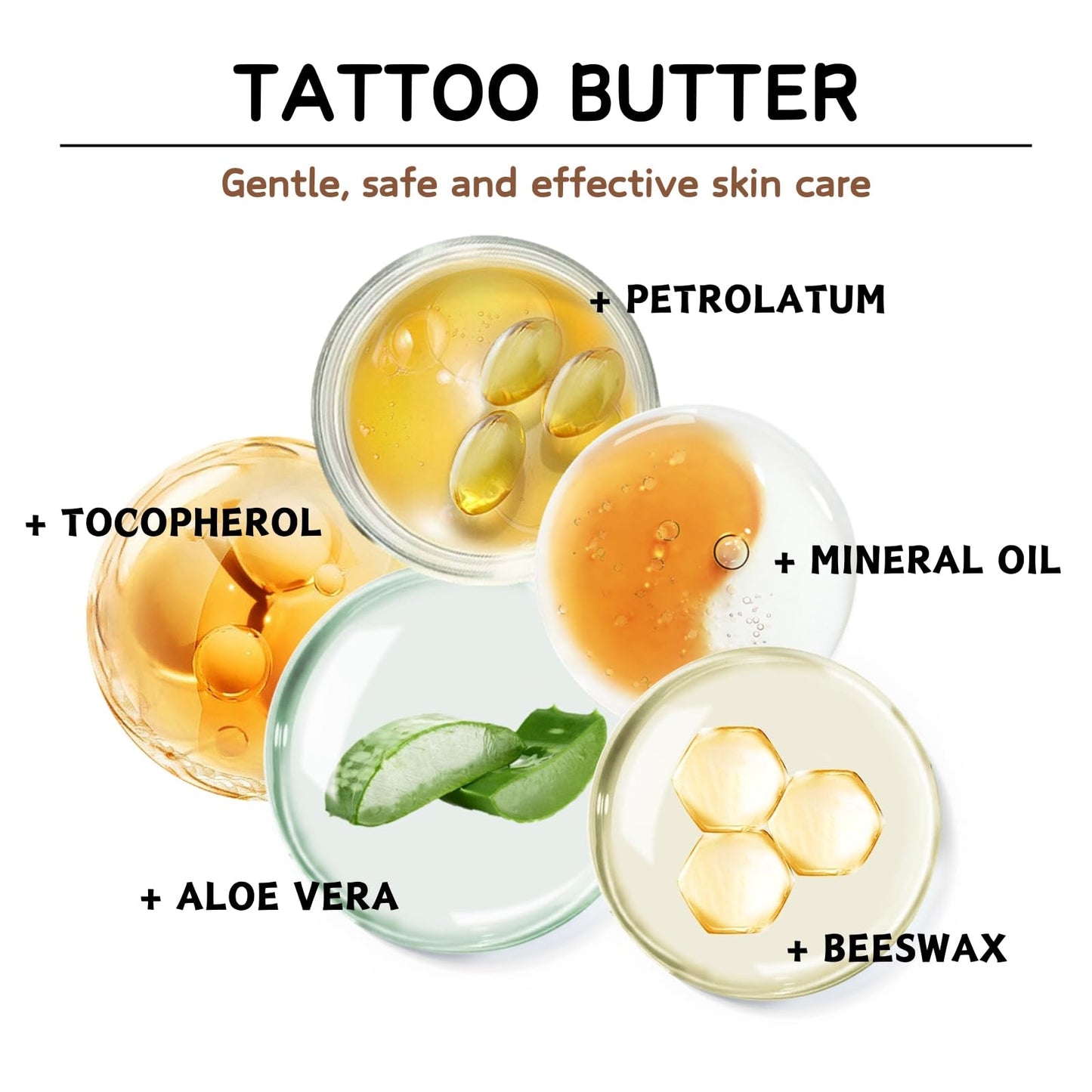 Tattoo Butter - Tattoo Aftercare - Tattoo Aftercare Body Butter for Color Enhancement,Hydrating,Nourishing - Natural Tattoo Body Moisturiser - Tattoo Aftercare Butter Balm - Tattoo Aftercare Cream