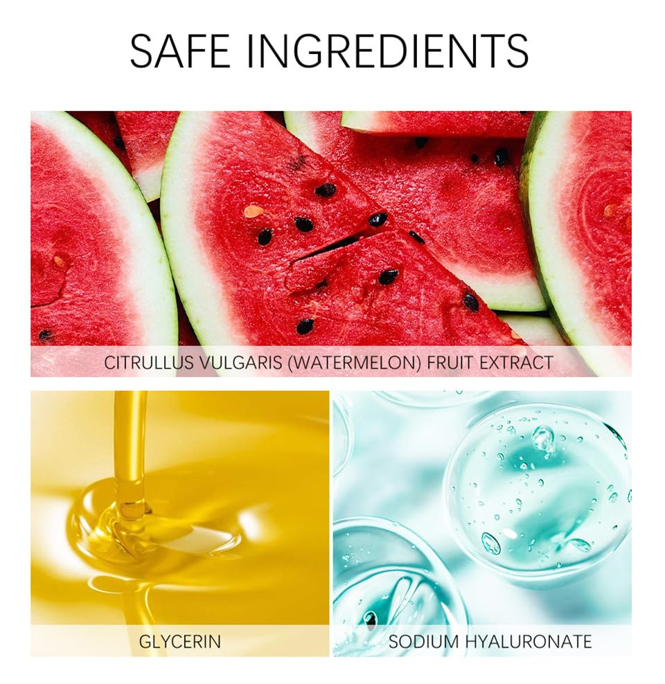Watermelon Glow Niacinamide Dew Drops Highlighting Serum, Glow Recipe Watermelon Hydrating Serum With Hyaluronic Acid, Brighten, Moisturizing, Lightweight Facial Serum & Priming Liquid Highlighter