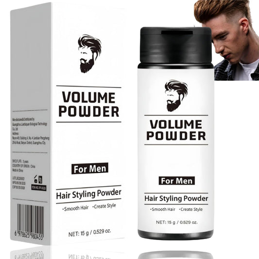 QinZiEn Hair Styling Powder for Men,Volume Powder for Men,Volumising Styling Powder,Natural Look Mens Styling Powd/er,Mens Hai/r Products,Fluffy Ha/ir Po/wder,Texturizer for Natural H/air15g