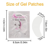 Under Eye Gel Pads, Jiasoval 50 Pairs Gel Eye Pads for Eyelash Extensions, Lint Free Under Eye Lash Pads, Eye Patch Pads for Salon and Individual Eye Lash Pads for Lash Extensions Pads