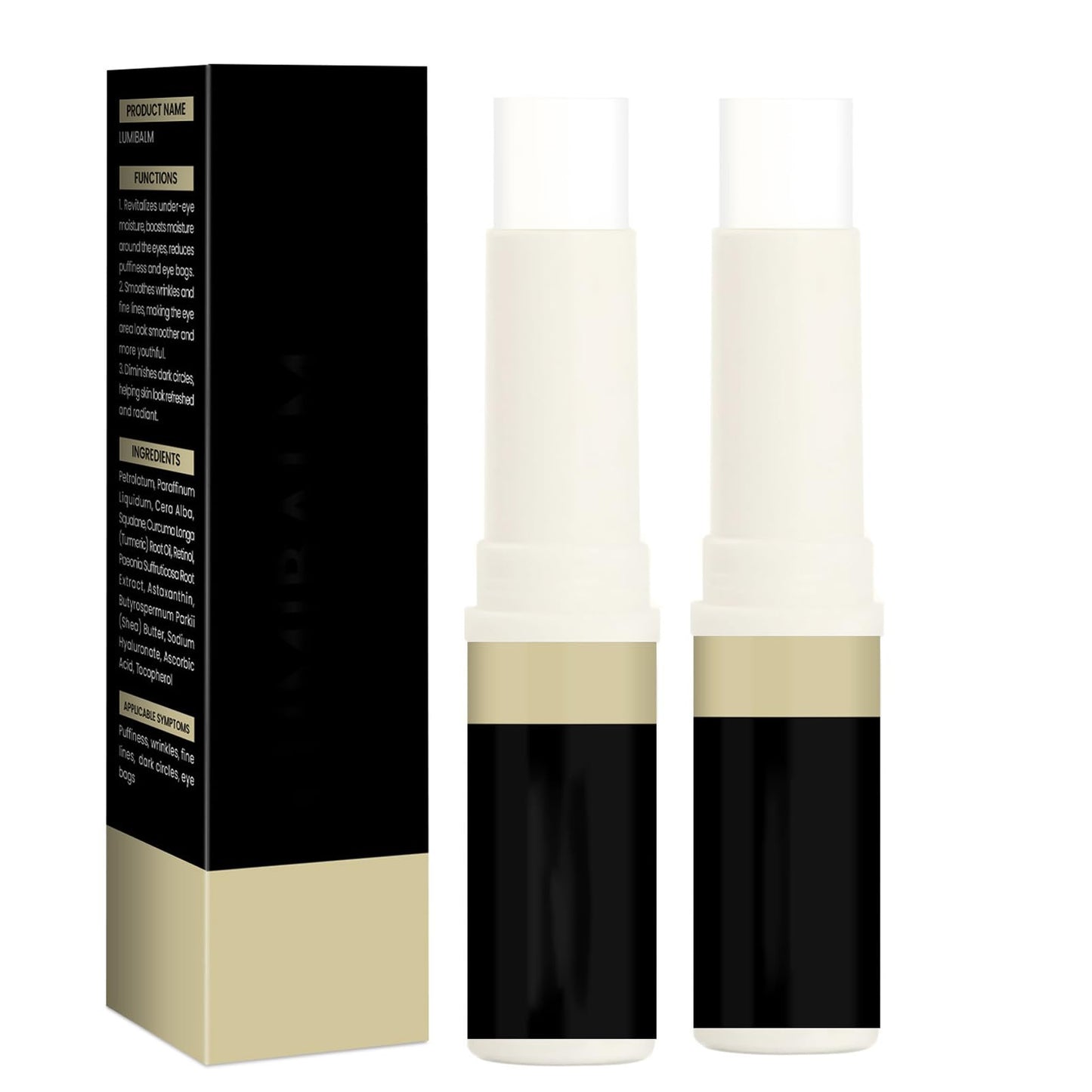 MEITREND Under Eye Bags Cream,2PCS Eye Bags Within Minutes,Instant Firming Eye Cream for Wrinkle,Turmeric Retinol Eye Cream Stick,Anti Aging Eye Cream Stick,Reduce Dark Circle and Puffy Eye,Hydrating Eye Serum