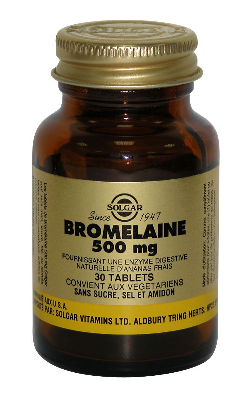 Solgar Bromelain 300 mg Tablets - Pack of 60 - Nutritional Enzyme - Supports Sinus Pain and Swelling - Vegan, Gluten Free and Kosher