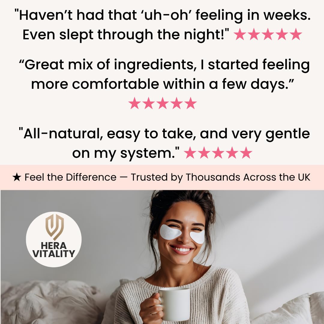 HERA VITALITY D-Mannose & Cranberry Capsules for Women – Urinary Tract & UTI Support Supplement – Bladder Control & Urinary Health Complex with Hibiscus & Dandelion – 60 Vegan Capsules